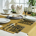 PAW Linen-Feel Paper Napkins 16x16 Golden Leaves Design 50 Pieces by Deal US