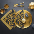 PAW Linen-Feel Paper Napkins 16x16 Golden Leaves Design 50 Pieces by Deal US