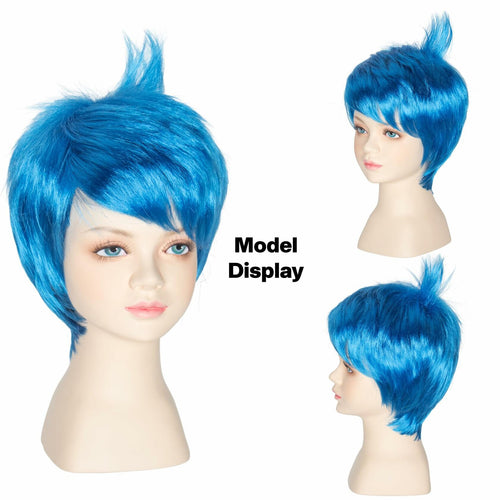 OPEN BOX M MISS U HAIR Short Straight Pixie-cut Wig Kids Vibrant Blue by Deal US