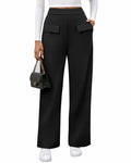 BTFBM Women's High Waisted Stretchy Palazzo Pants Black Size XX-Large by Deal US
