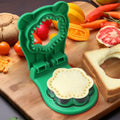 2Pcs Sandwich Cutter and Sealer Flower Shape Stainless Steel Green Red by Deal US