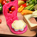 2Pcs Sandwich Cutter and Sealer Flower Shape Stainless Steel Green Red by Deal US