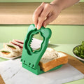 2Pcs Sandwich Cutter and Sealer Flower Shape Stainless Steel Green Red by Deal US