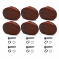 SAPHUE Guitar Tuning Pegs Brown Pearl 6PCS Universal Replacement Keys by Deal US