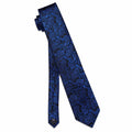 YourTies Mens Blue Silk Paisley Tie Set Necktie Pocket Square Clip Cufflinks by Deal US