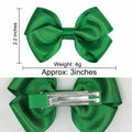 ZOLYCO 3 Inch Glitter Green Hair Bows Clips Alligator Hairpin 2 Count by Deal US