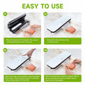 Amz Jet Vacuum Sealer Food LED Touch Digital White 50 Bags Included by Deal US