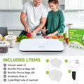 Amz Jet Vacuum Sealer Food LED Touch Digital White 50 Bags Included by Deal US