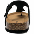 Torotto Flip Flops Thong Sandals Cork Footbed Adjustable Black Size 44 by Deal US