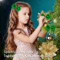 ZOLYCO 3 Inch Glitter Green Hair Bows Clips Alligator Hairpin 2 Count by Deal US