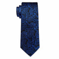YourTies Mens Blue Silk Paisley Tie Set Necktie Pocket Square Clip Cufflinks by Deal US