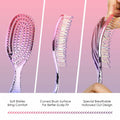 Candybrush Detangling Wet Hair Brush Soft Bristles Anti Static Romantic Amethyst by Deal US