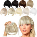 XRACEPHOL Blonde Bangs Clip-in Thick Natural Full Front Straight Hairpiece by Deal US