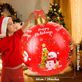 SUIMOT 2 PCS 24" PVC Giant Inflatable Christmas Balls Red Green Outdoor by Deal US