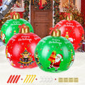 SUIMOT 2 PCS 24" PVC Giant Inflatable Christmas Balls Red Green Outdoor by Deal US