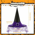Doitory Halloween Witch Hat Purple Cotton Costume Accessory One Size by Deal US