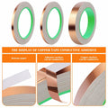 Oubaka 3 Pack Double-Sided Copper Foil Tape 1/4",1/4",1" EMI Shielding by Deal US