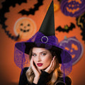 Doitory Halloween Witch Hat Purple Cotton Costume Accessory One Size by Deal US