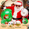SUIMOT 2 PCS 24" PVC Giant Inflatable Christmas Balls Red Green Outdoor by Deal US