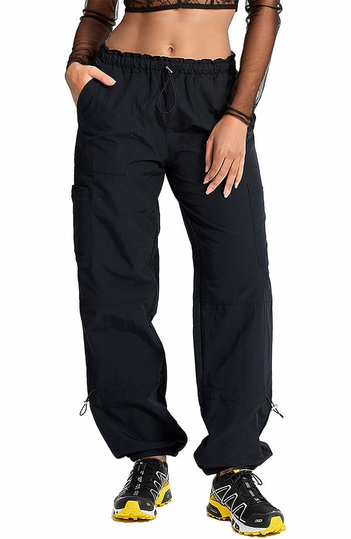 DISCIPBUSH Lightweight Hiking Cargo Pants Women Black Size S by Deal US