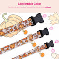Faygarsle Orange Dog Collar Pumpkin Leaf Pattern Fall Autumn Small Size S by Deal US
