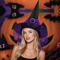 Doitory Halloween Witch Hat Purple Cotton Costume Accessory One Size by Deal US