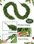 Aurdox 9FT Real Touch Norfolk Pine Garland Green Artificial Christmas by Deal US