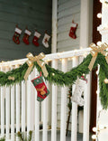Aurdox 9FT Real Touch Norfolk Pine Garland Green Artificial Christmas by Deal US