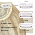 XRACEPHOL Blonde Bangs Clip-in Thick Natural Full Front Straight Hairpiece by Deal US