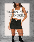 MONCCIZA Women's Denim Mini Jean Skirt Low Waist Blue Size One Size by Deal US