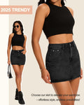 MONCCIZA Women's Denim Mini Jean Skirt Low Waist Blue Size One Size by Deal US