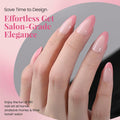 XZMeiLun Rose Pink French Tip Press On Nails Short Almond 30 Pcs by Deal US