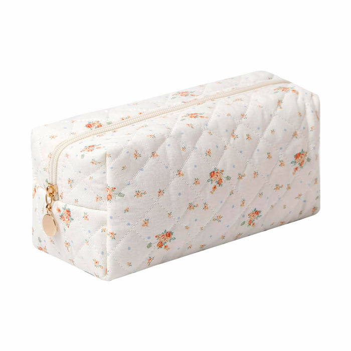 Dalulu Floral Pencil Case Makeup Bag Organizer Large Floret Cotton by Deal US