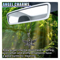 LAINLOY Guardian Angel Car Pendant Metal Six-Winged Rear View Mirror Charm Gold by Deal US