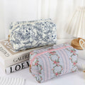 Dalulu Floral Pencil Case Makeup Bag Organizer Large Floret Cotton by Deal US