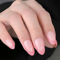 XZMeiLun Rose Pink French Tip Press On Nails Short Almond 30 Pcs by Deal US