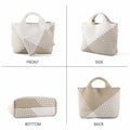 LIKEBAG Neoprene Woven Tote Bag Summer Beach Handbag Purse 11.1x12.2x4.75in by Deal US