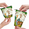 Swono Animal Pencil Case Jungle Monkey Tiger Giraffe Lion Elephant Colorful by Deal US
