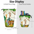 Swono Animal Pencil Case Jungle Monkey Tiger Giraffe Lion Elephant Colorful by Deal US