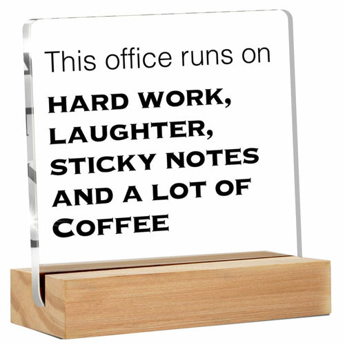 GTGIC Funny Office Desk Sign Acrylic Polychrome 4x4 Inches 44 Count by Deal US