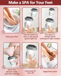 NKJVE Electric Foot File Callus Remover 3 Heads 2 Speed White Rechargeable by Deal US