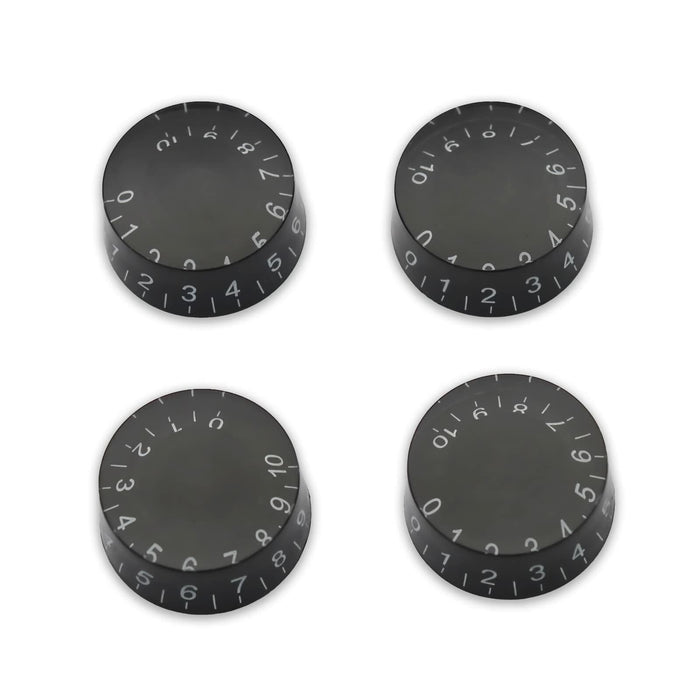 SAPHUE 4PCS Speed Control Knobs Electric Guitar Tone Volume Black by Deal US