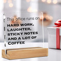 GTGIC Funny Office Desk Sign Acrylic Polychrome 4x4 Inches 44 Count by Deal US