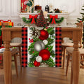 Jiudungs Linen Buffalo Check Plaid Table Runner 108in Black White by Deal US