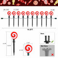 Ultimate Unicorn LED Red Spiral Lollipop Pathway Lights Outdoor Garden by Deal US