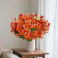 WOBUBU 14'' Artificial Fall Flowers 12 Bundles Orange UV Resistant by Deal US