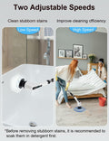 Qeffmion Electric Spin Scrubber Cordless Power Brush 7 Heads Black White by Deal US