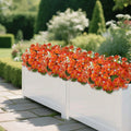 WOBUBU 14'' Artificial Fall Flowers 12 Bundles Orange UV Resistant by Deal US