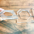 Hexagon Honeycomb Cutting Board Charcuterie Handle Template Acrylic 2" by Deal US