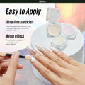 MEFA White Pearl Chrome Nail Powder 4 pcs Mirror Effect Pearlescent Pigment by Deal US